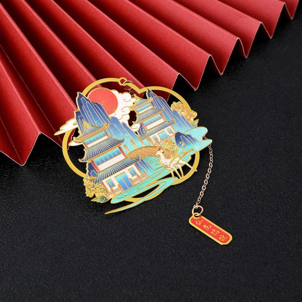 Mmluck crane Đánh Dấu Trang Sách Khoét Rỗng Bằng Kim Loại Kiểu Trung Hoa Sáng Tạo Dùng Làm Quà Tặng Sinh Nhật May Mắn