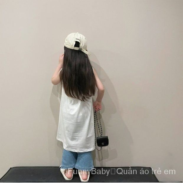 Đầm Dài Không Tay Dáng Rộng Màu Sắc Tươi Tắn Thời Trang Mùa Hè Phong Cách Hàn Quốc Dành Cho Bé Gái