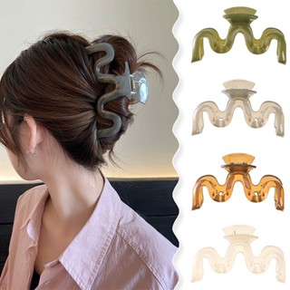  Kẹp tóc HAIMEIKANG bằng nhựa acrylic trong suốt phong cách Hàn Quốc cho nữ 