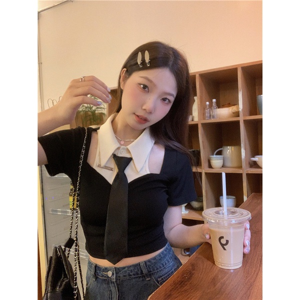 Cassie áo croptop áo croptop nữ Thiết kế ít người cao eo slim hottie ngắn áo khoác 2023 NEW JL2730