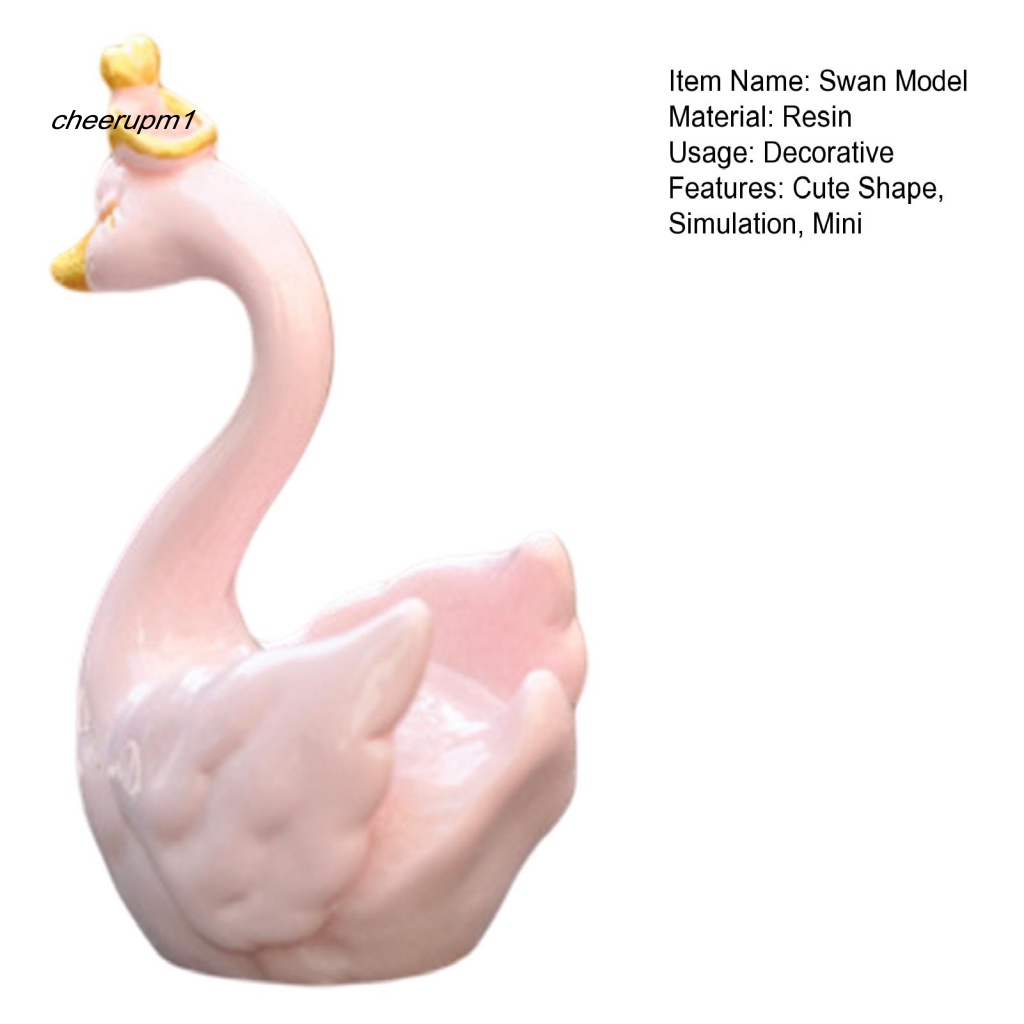 Đồ trang trí Ngỗng Mini Bằng Nhựa Resin 4 Màu Tự Trang Trí Phòng Khách