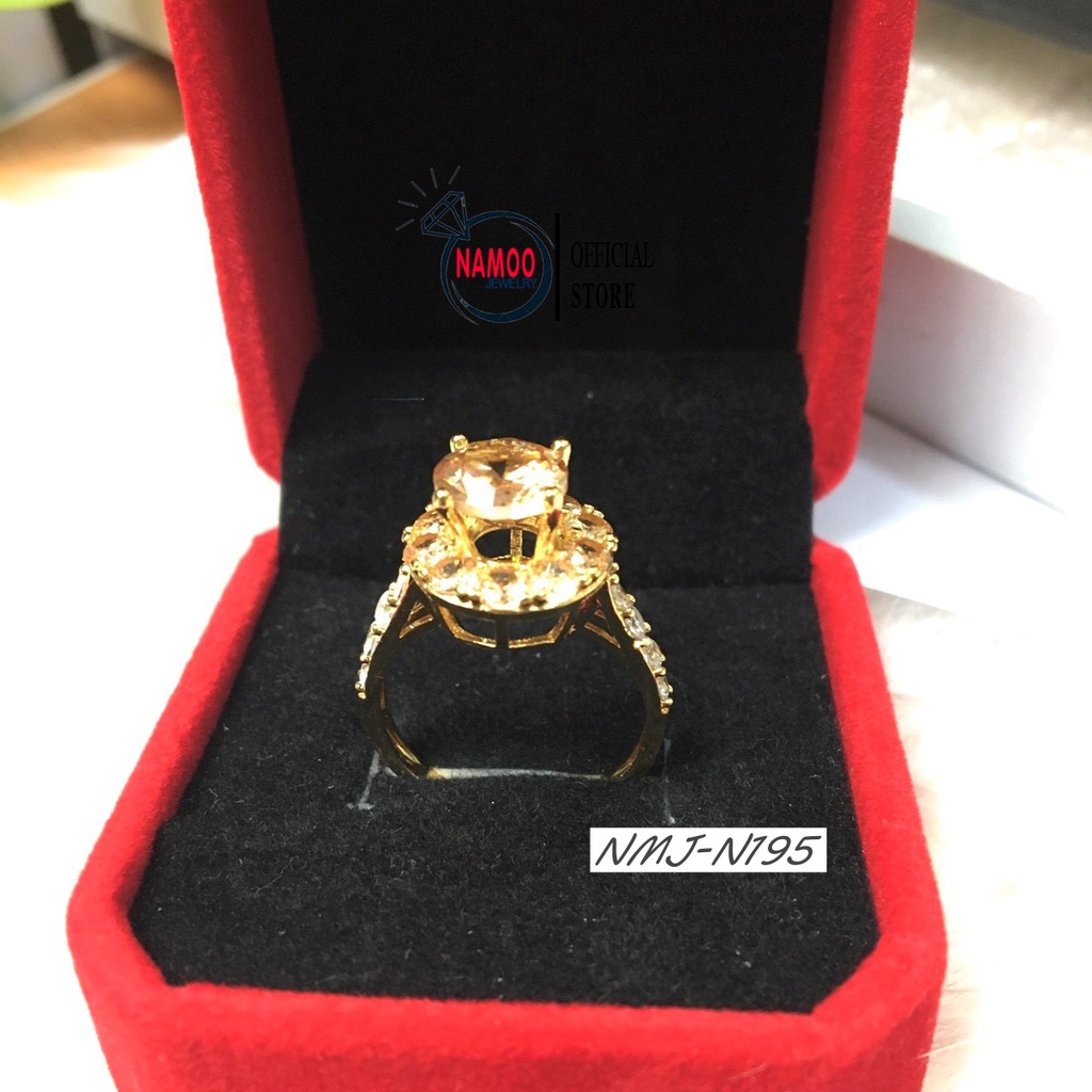 Nhẫn Đính Đá Hình Hoa Đá To N194 N195 Xinh Đẹp