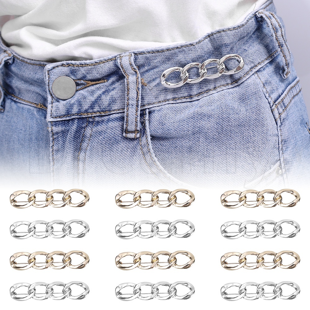 Dây Xích Trơn Cài Nút Có Thể Tháo Rời Trang Trí Quần Jean / Thắt Lưng DIY