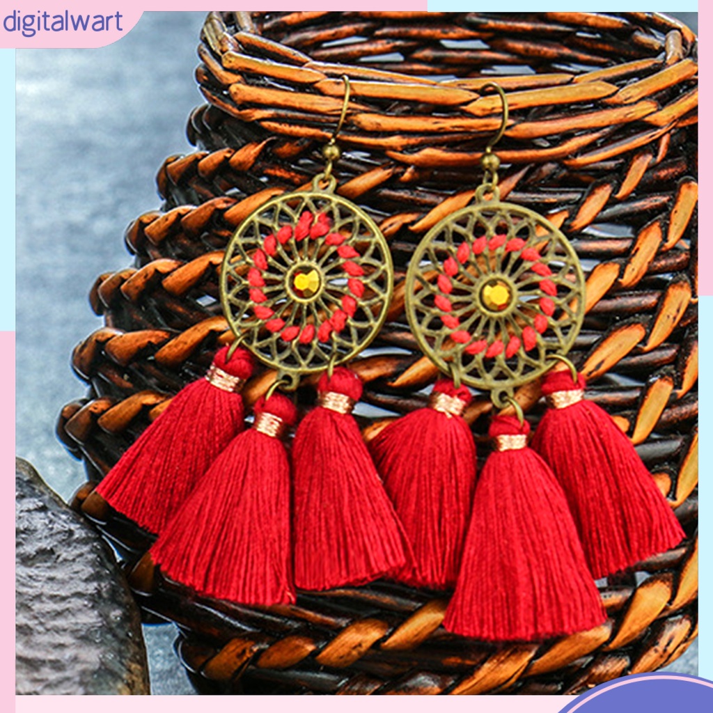 1 Đôi Bông Tai Dáng Dài Phong Cách Bohemian Thời Trang Cho Nữ