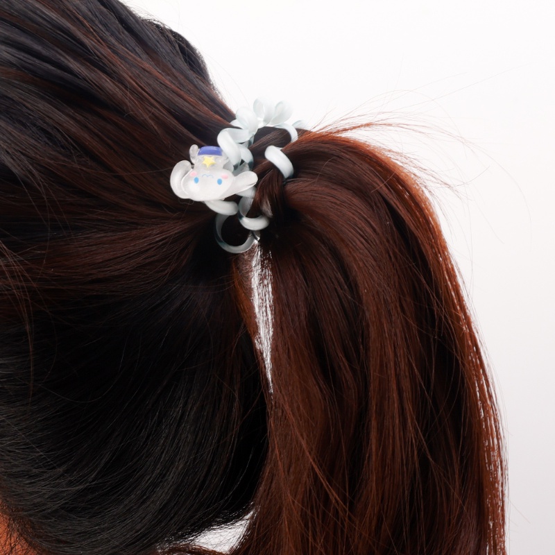 Dây Buộc Tóc Co Giãn Họa Tiết Sanrio Hoạt Hình Lấp Lánh Y2K