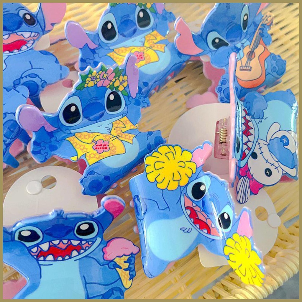 Kẹp Tóc Càng Cua Hình Stitch Hoạt Hình Bằng Acrylic Thời Trang Cho Nữ paca3vn