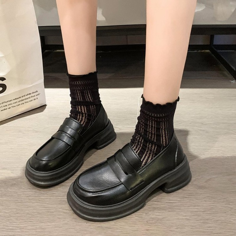 Giày Da Bóng Đế Dày Phong Cách Lolita Xinh Xắn Cho Nữ