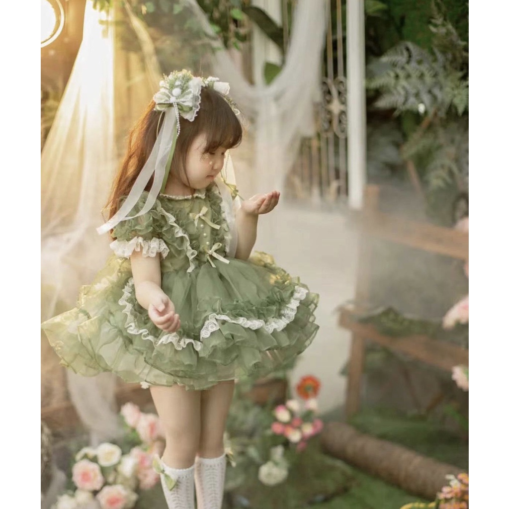 Hàng Mới Về Đầm Công Chúa Lolita Phối Ren Dễ Thương Cho Bé Gái