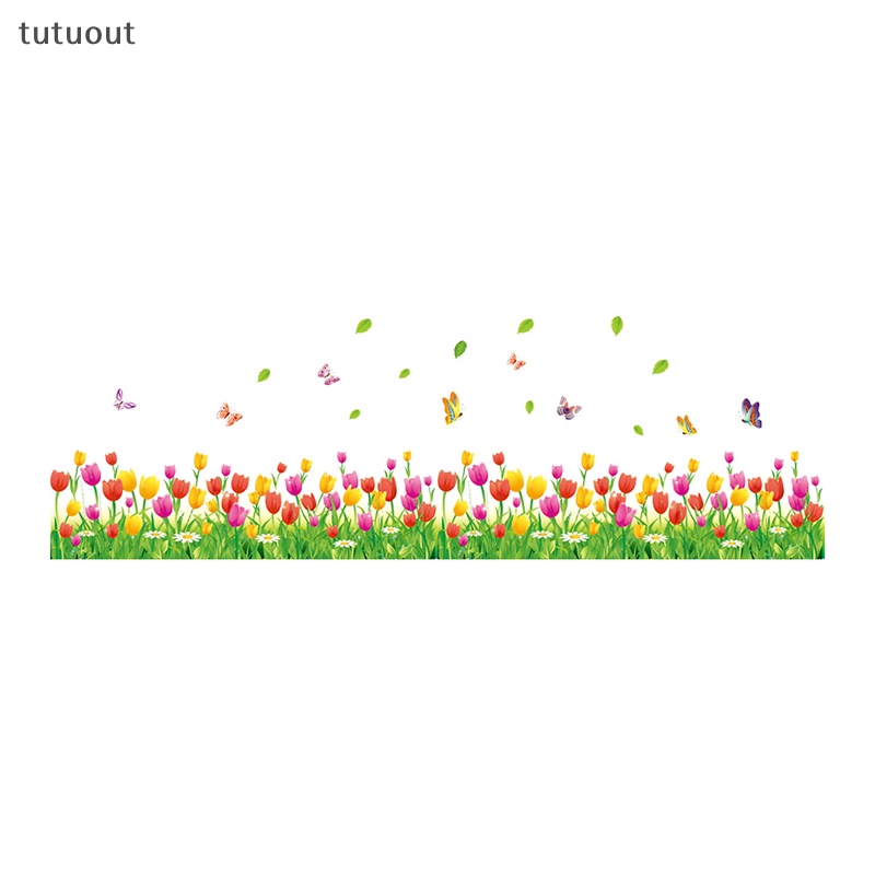 Giấy Dán Tường Tự Dính Hình Hoa Tulip Trang Trí Phòng Khách / Phòng Ngủ