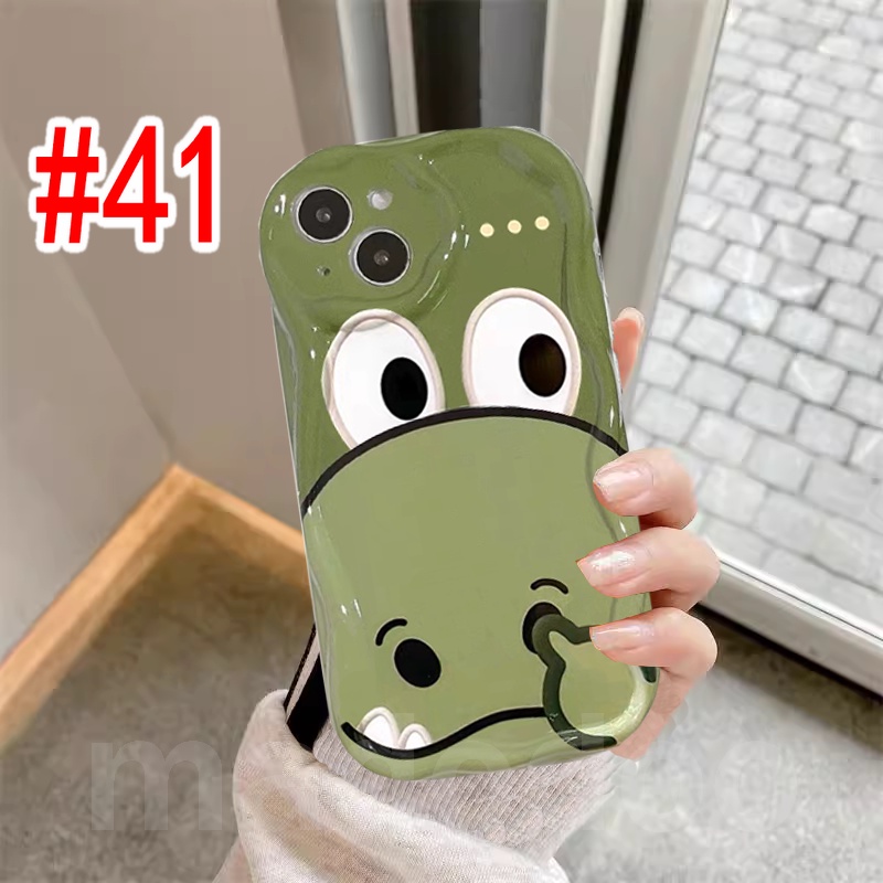 Ốp lưng Cute Xiaomi Mi 14 13T 13 12 12X 12S 11 Lite POCO M3 X3 NFC Pro Redmi Note 10 10S 9 9S 8 8A 7 Confused Question mark Expression Pick one's nose Dinosaur Funny Fine Hole Cartoon Tpu Airbag Soft Phone Case Cover NY 41
