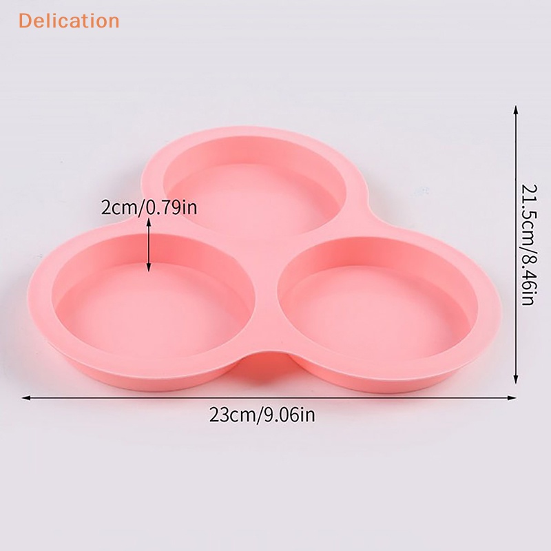 Khuôn làm bánh pancake trứng ELEBUY bằng silicon chống dính nấu bữa sáng/bánh mì kẹp/muffin trong nồi chiên không dầu