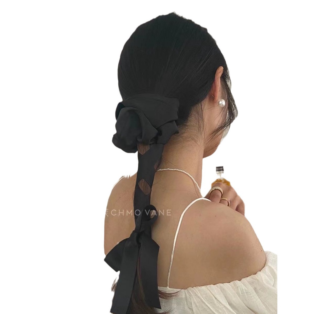 Dây Cột Tóc Cao Su Co Giãn Đính Nơ Xinh Xắn Cho Nữ