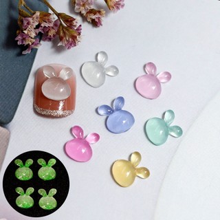 Set 20 charm hoạt hình đầu thỏ phản quang siêu xinh