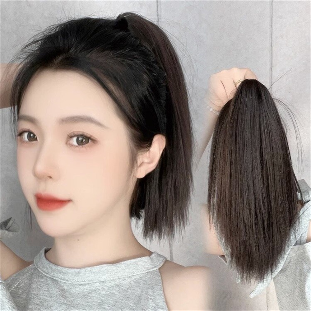Tóc Giả Đuôi Ngựa Thẳng Dài Tự Nhiên Có Kẹp Dành Cho Nữ