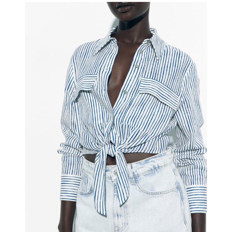 Zara Đầm Kẻ Sọc Thời Trang Thanh Lịch Cho Nữ7735518 7826518