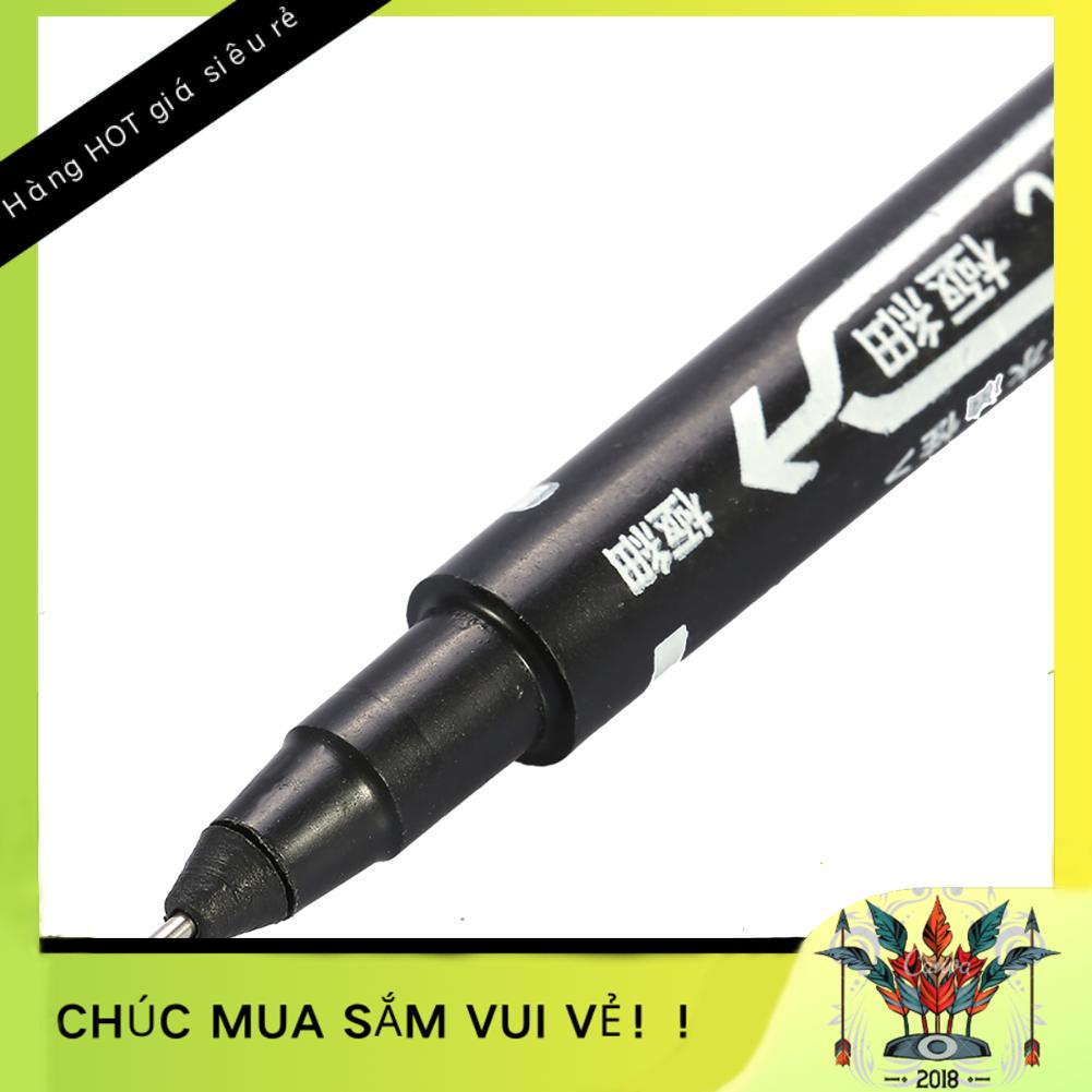 BeautyTop01 10 Cái/hộp Đen Đôi Kết Thúc Da Bút Hình Xăm Xuyên Định Vị Đánh Dấu Dụng Cụ