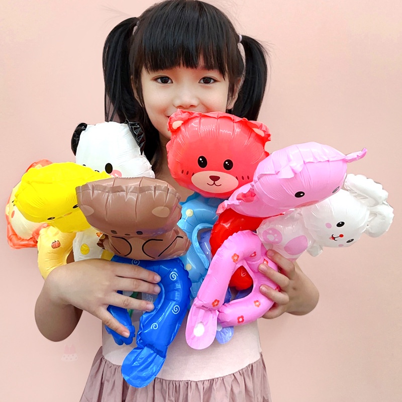 Vòng Tay Bơm Hơi Phim Nhôm Hình Gấu Hoạt Hình Mới Cho Tiệc Trẻ Em
