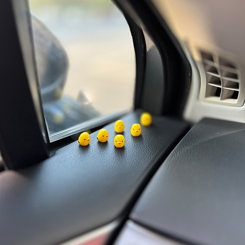 Bộ 20 Đồ trang trí Gà Con Mini Dễ Thương Dùng Trang Trí Gương Chiếu Hậu Xe Hơi