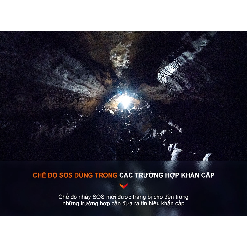 Đèn pin FENIX PD40R V3.0 sáng 3000lm chiếu xa 500m sạc USB-C pin 21700 5000mAh