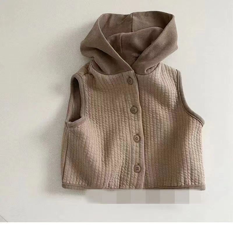 Áo Hoodie Không Tay Phong Cách Hàn Quốc Thời Trang Xuân Thu Dành Cho Bé