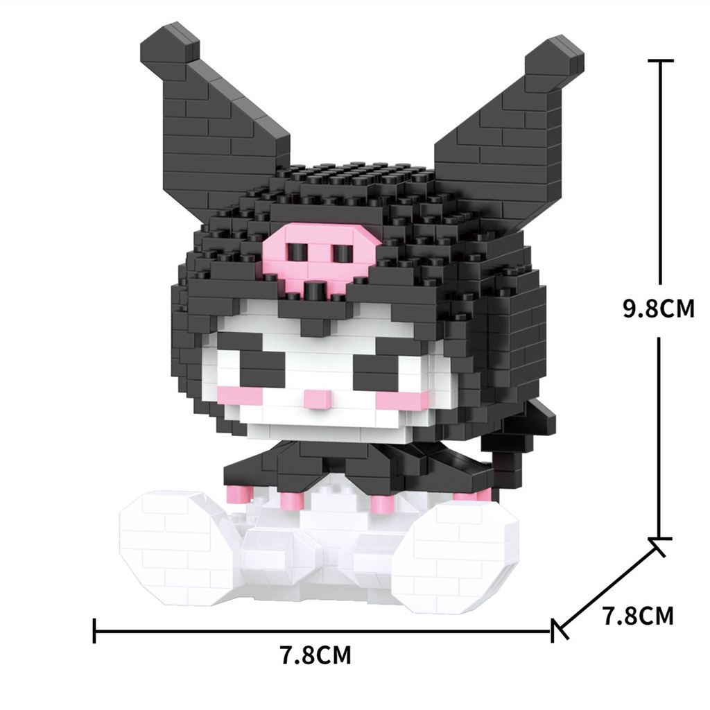 Khối Lắp Ráp Hình KUROMI LEGO Mèo Và Chuột Hoạt Hình Dễ Thương