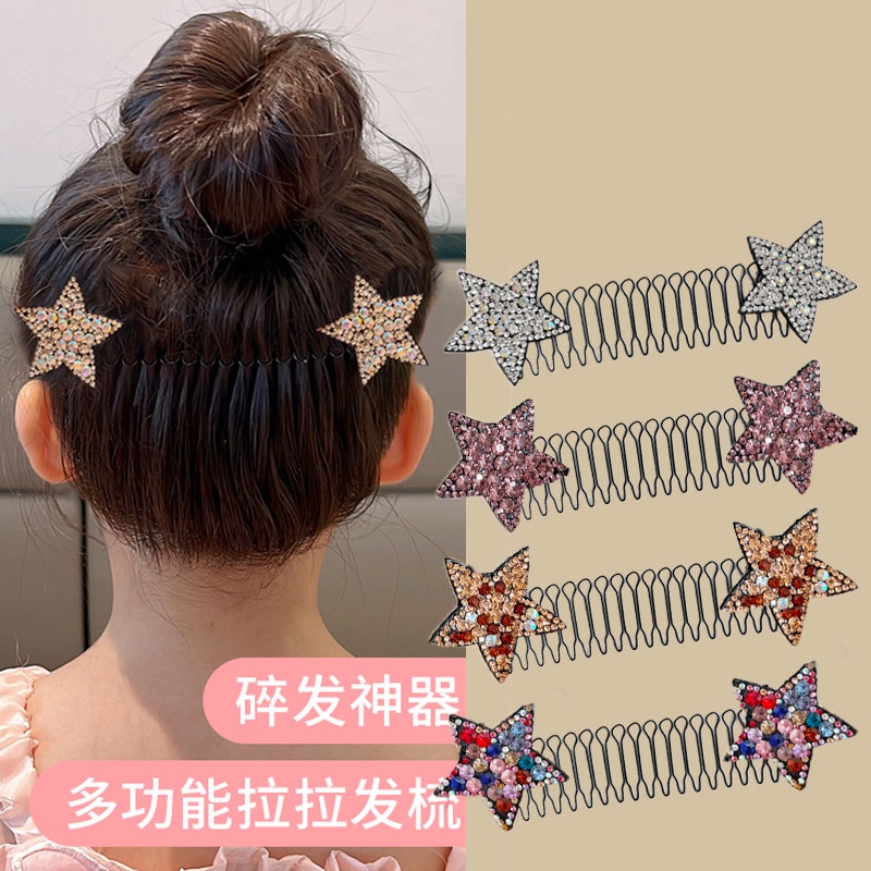 Lược Cài Tóc Gãy y2k Đính Đá Nhân Tạo Gọn Gàng Cho Bé Gái