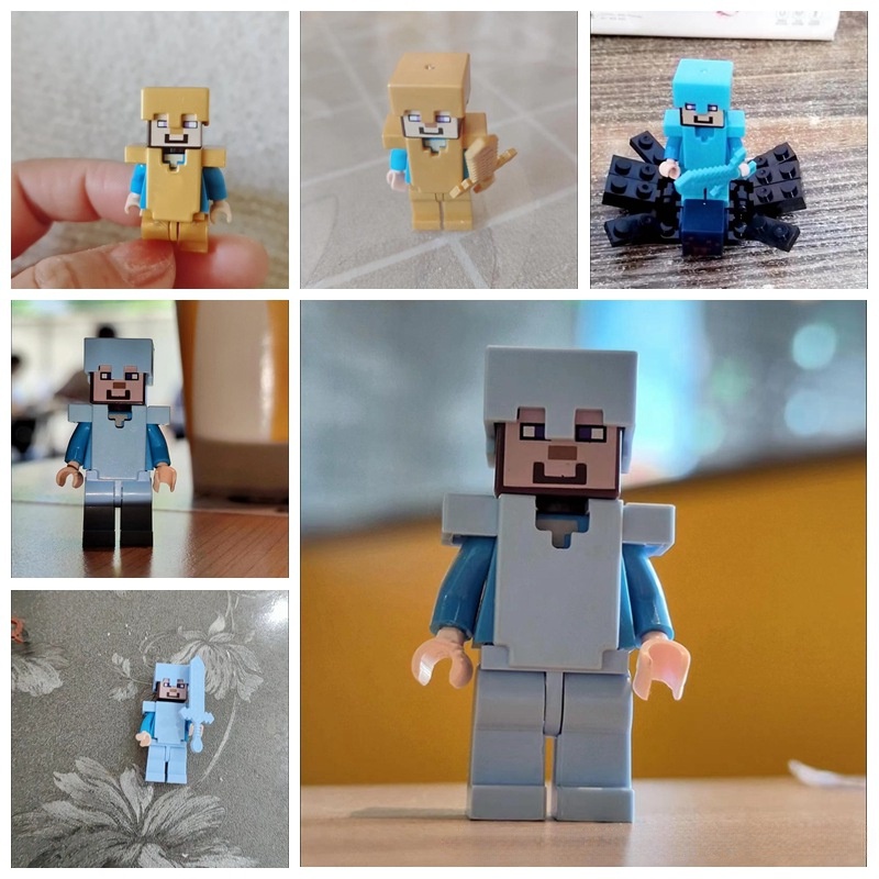 Bộ Đồ Chơi Lắp Ráp Mô Hình Nhân Vật Game Minecraft / Ending Man / Zombie / Wizard / Steve