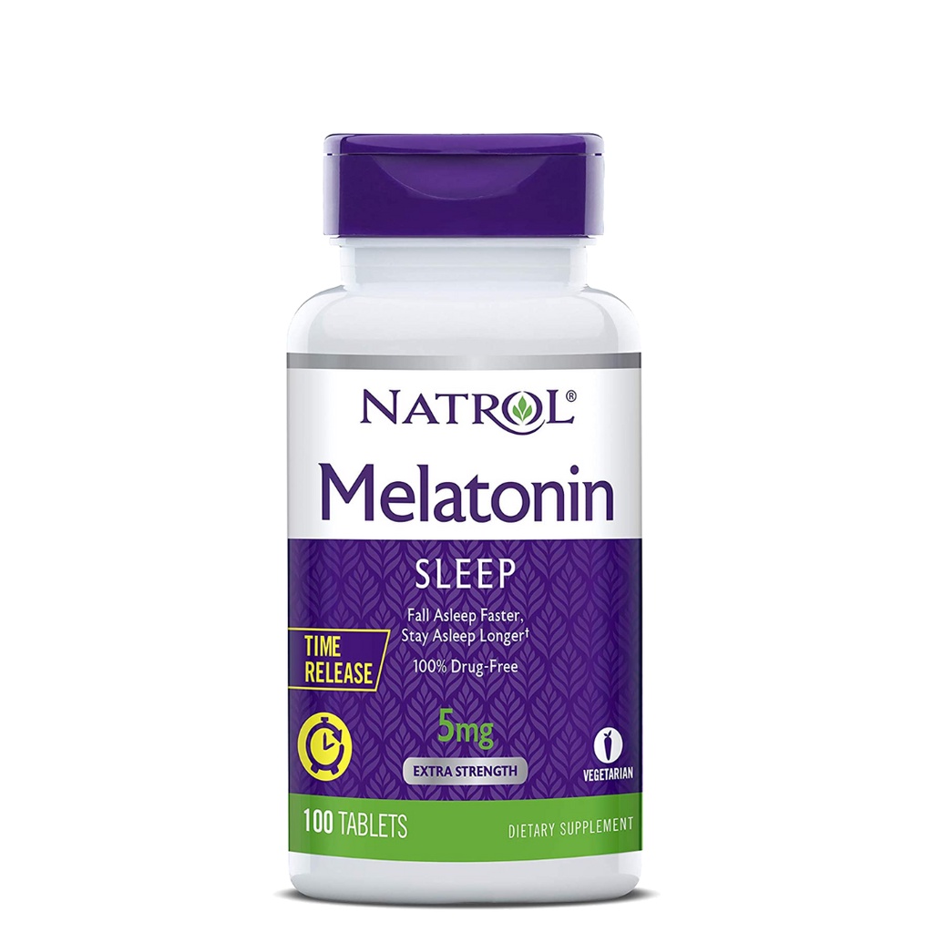 Viên uống natrol melatonin sleep hỗ trợ ngủ ngon, đi vào giấc ngủ nhanh hơn hộp 100 viên Quatangme1