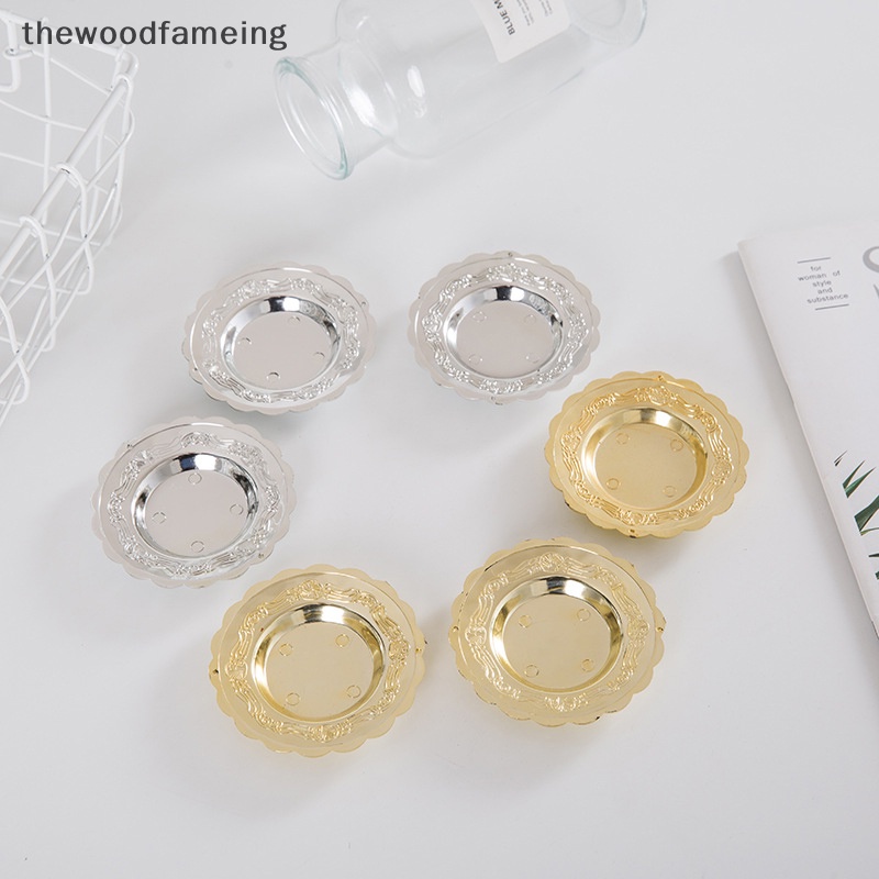 Thewoodfameing 10 cái lưu trữ vàng khay nhỏ bánh bạc đĩa trái cây trang sức trưng bày khay nhựa tiệc sushi đĩa cho trang trí nội thất en