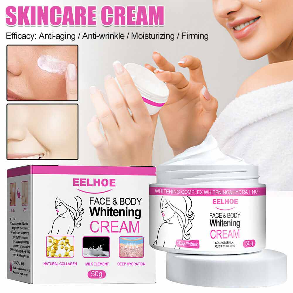 Dark Skin Permanent Whitening Cream 3 DAYS Body Bleaching Lightening Brightening