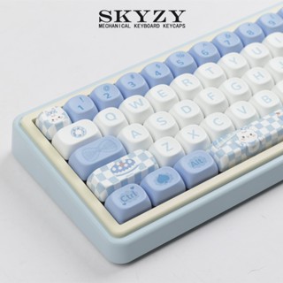 Alice Thỏ Keycaps MOA Profile Rabbit Hoạt Hình Thỏ PBT Dye Sub bàn phím cơ Keycap