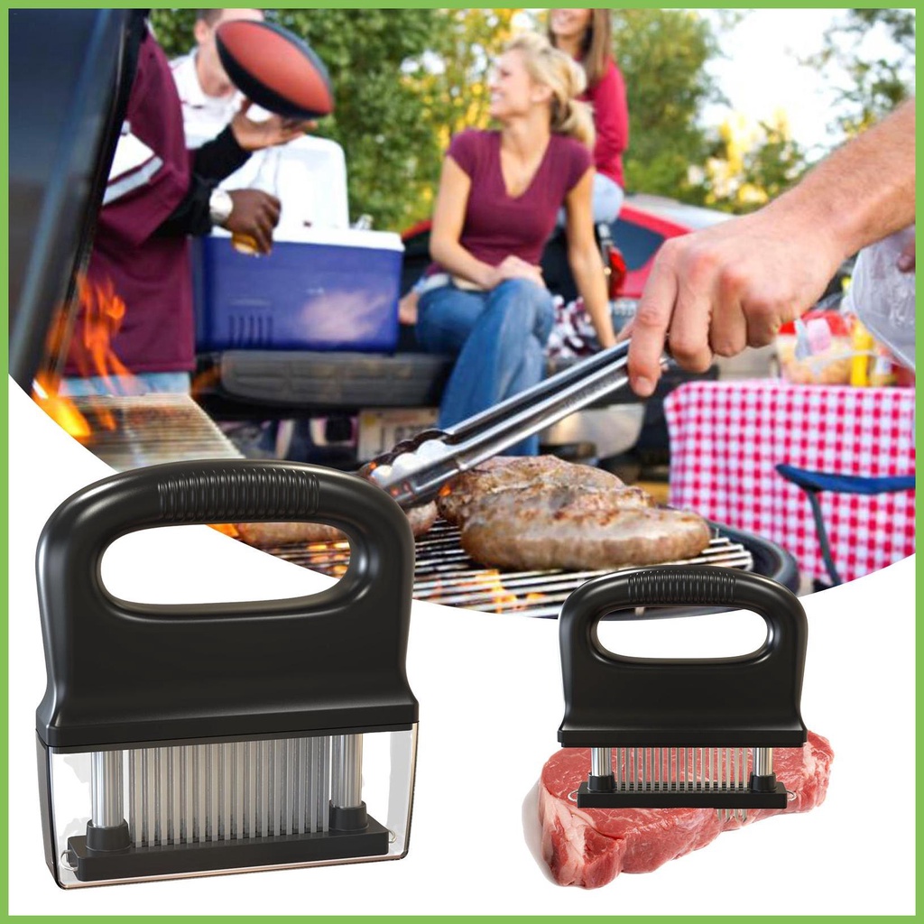 Máy làm mềm thịt 48 thép không gỉ lưỡi kim siêu sắc bén máy làm mềm bền để làm mềm thịt bò bít tết gelhvn