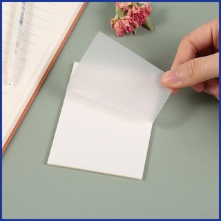 Clear sticky notes 50 sheets không thấm nước trong suốt sticky notes self-adhesive translucent note pads school aiavn aiavn