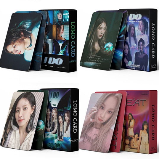 55 cái / hộp (g) idle heat album i do photocards shuhua minnie miyeon yuqi soyeon lomo cards gidle kpop postcards ready stock sx