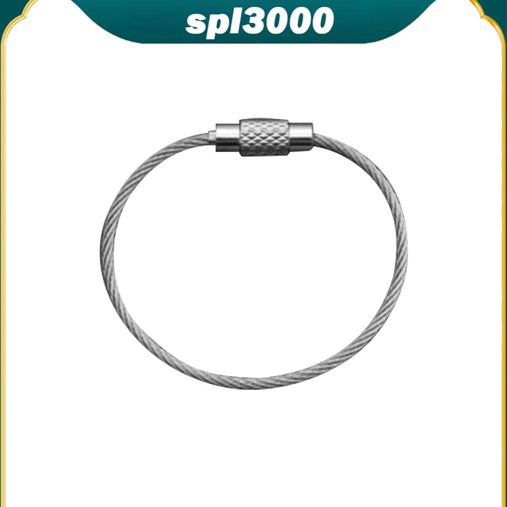 1/2 10pc edc treo dây chuỗi thẻ vít hành lý dây móc khóa vòng tròn bushcraft bộ khóa tiện ích vòng móc khóa công cụ cáp chìa khóa thép