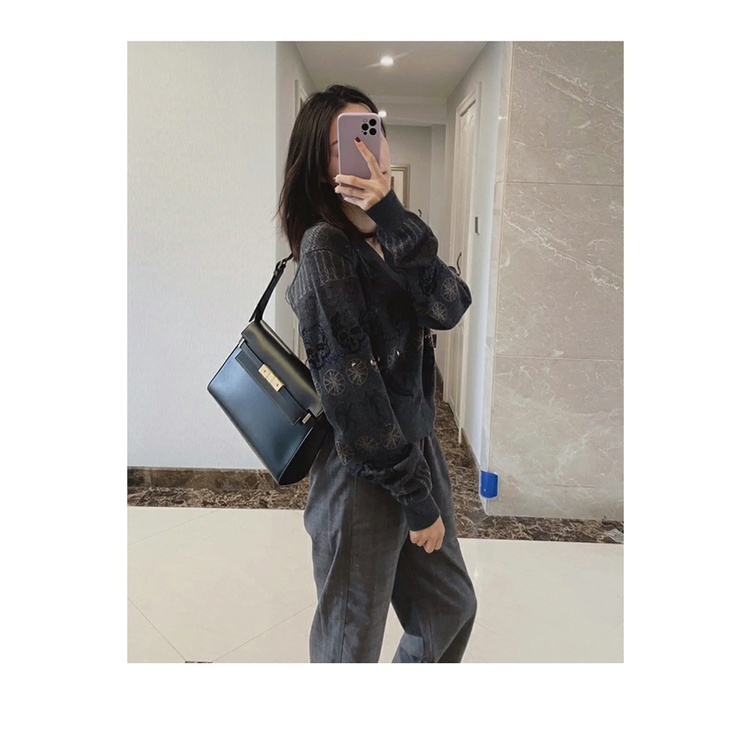 Túi 2023 túi phong cách mới hợp thời trang woods manhattan túi nữ da thật all-match kelly túi one-shoulder messenger underar