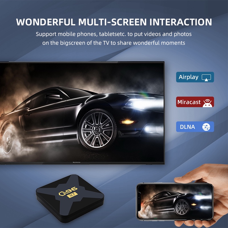 Q96 x7 smart tv box android10 2020 allwinner h313 uhd 4k 3d hdr10 h. 265 wifi 5g tây ban nha iptv 16gb 256gb trình phát đa phương tiện b0kl