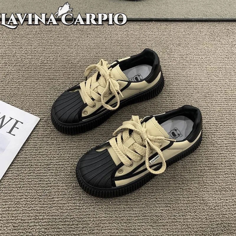 Giày thể thao LAVINA CARPIO đế dày phối màu đơn giản thời trang dành cho nữ