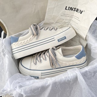 Giày thể thao canvas đế dày tăng chiều cao, giày sneaker nữ vải canvas hàng Quảng Châu Cao Cấp AA6527