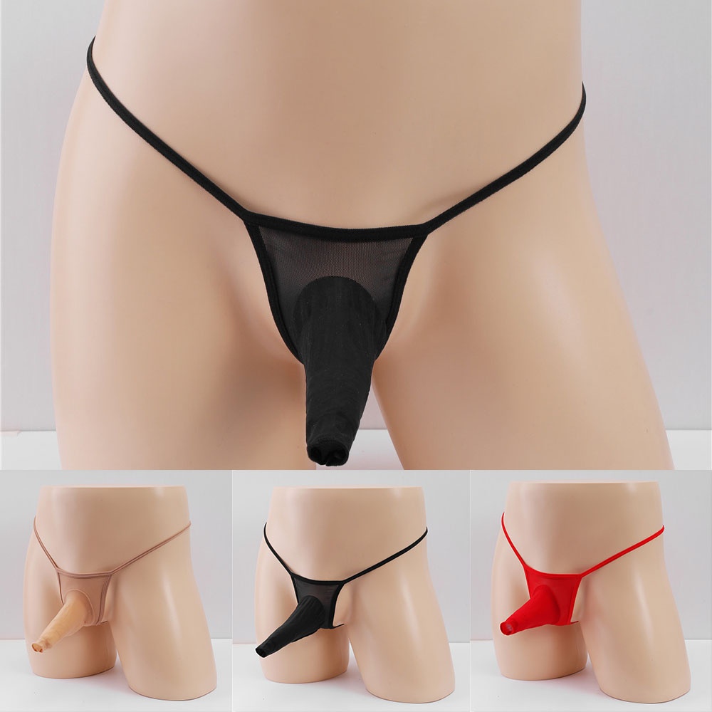 Hot new sleepwear brief mens lingerie low rise pouch liền mạch nhìn xuyên thấu
