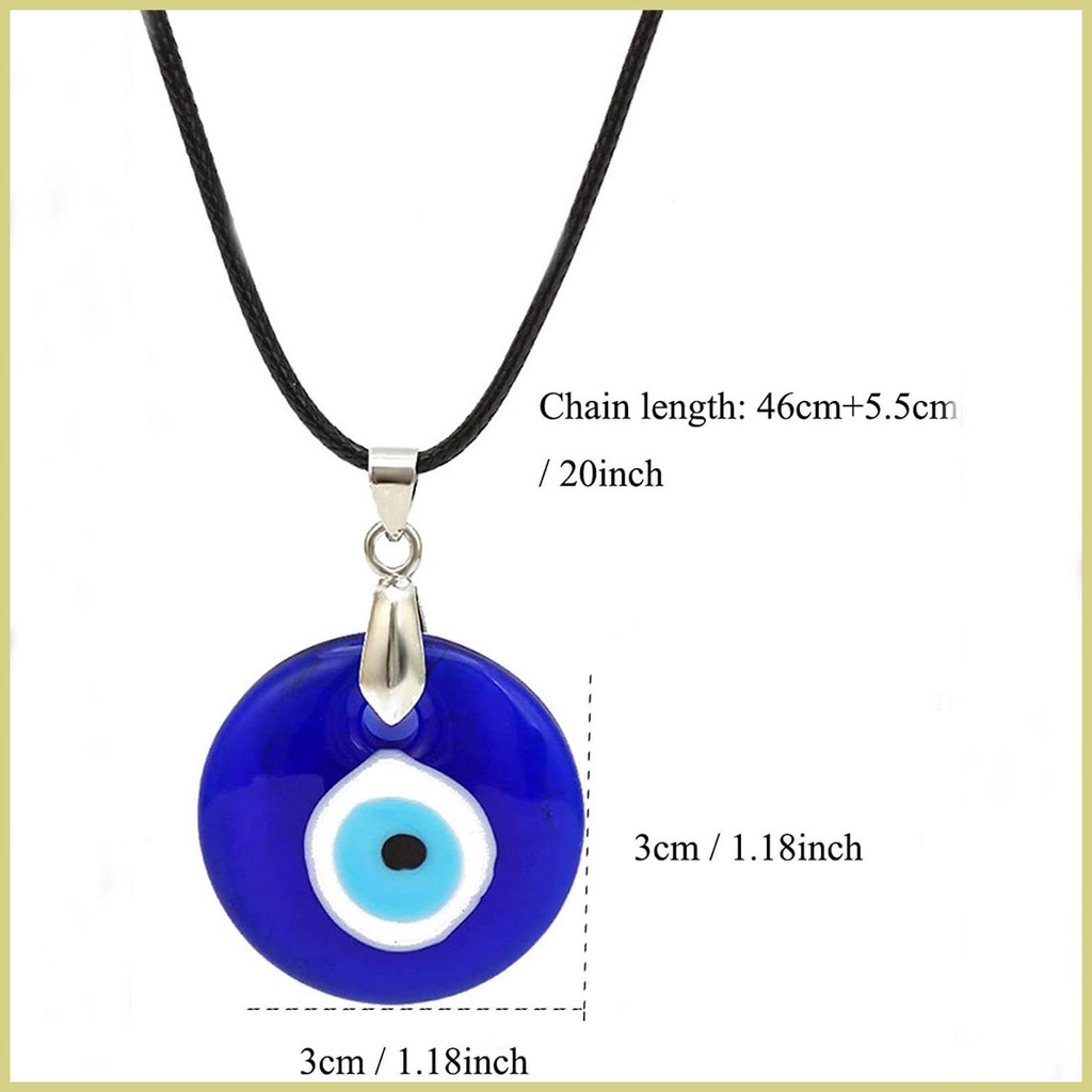 Evil eye pendant necklace tinh tế và da-thân thiện thổ nhĩ kỳ mắt xanh vòng cổ thủy tinh mặt dây chuyền mắt thủy tinh màu xanh cho aseavn