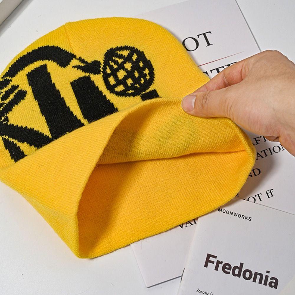 Einway Mũ Dệt Kim ins Thiết Kế hip hop Ấm Áp y2k