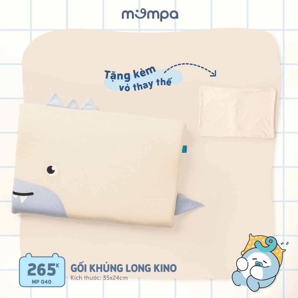 Gối cho bé Mompa chống bẹp đầu ruột memory foam mềm mại thoáng khí kháng khuẩn MP 038 039 040 [DK]