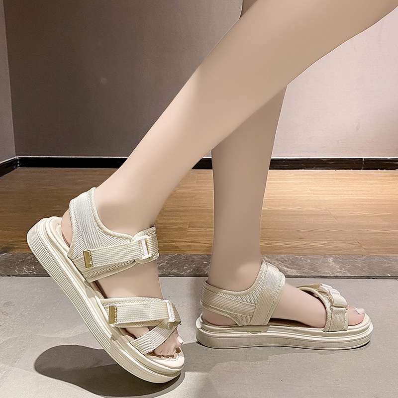 Giày Sandal Đế Dày Siêu Nhẹ Phong Cách Hàn Quốc Cho Nữ