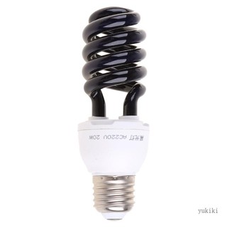 Kiki 220v 20w e27 bóng đèn đen huỳnh quang tia cực tím bóng đèn bẫy ruồi bóng đèn thay thế bóng đèn diệt muỗi uv