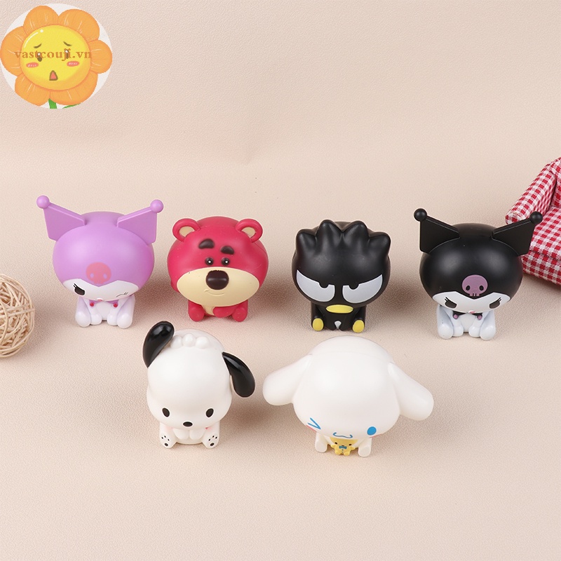 Vastji kawaii anime hình cinnamoroll pachacco kuromi doll hello kitty action figures diy cake trang trí đồ chơi quà tặng cho trẻ em vn