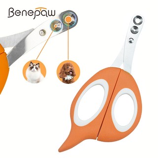 Benepaw professional dog nail clippers ergonomic anti-slip double round cut hole puppy pet nail cutter cat grooming tool