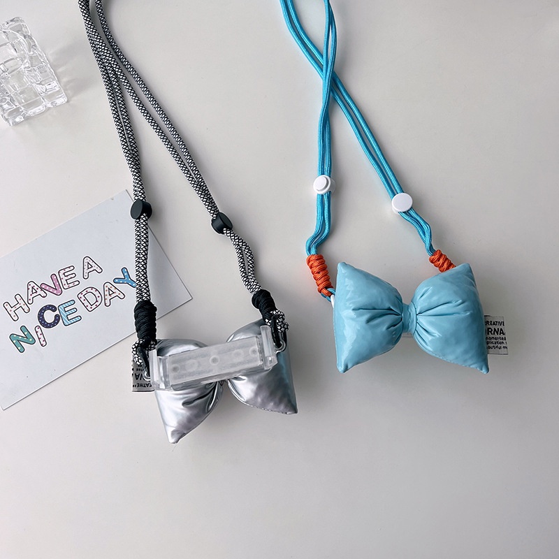 Ere1 công chúa dopamine bowknot phim hoạt hình điện thoại di động kẹp lưng dễ thương chuỗi chéo búp bê