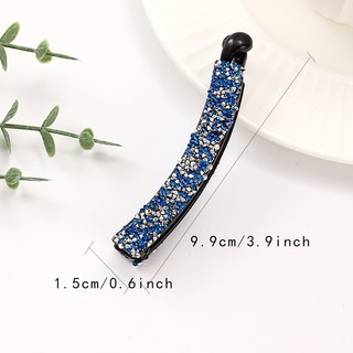 Bling Bling Pha Lê Chuối Tóc Cho Nữ Đầu Lưng Tóc Chân Thời Trang Đuôi Ngựa Giá Đỡ Móng Vuốt Kim Cương Giả Mũ Đội Đầu