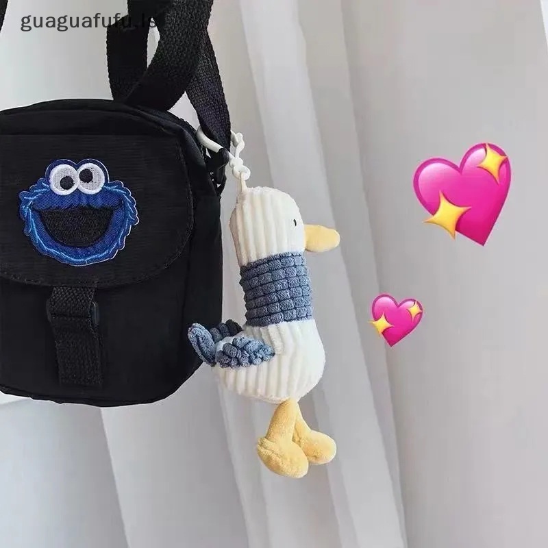 Guaguafufu phim hoạt hình dễ thương sang trọng vịt xấu xí móc khóa đồ chơi vòng chìa khóa mềm lady girl charm túi mặt dây chuyền xe hơi trẻ em mới dễ thương vịt chìa khóa trẻ em quà tặng ls